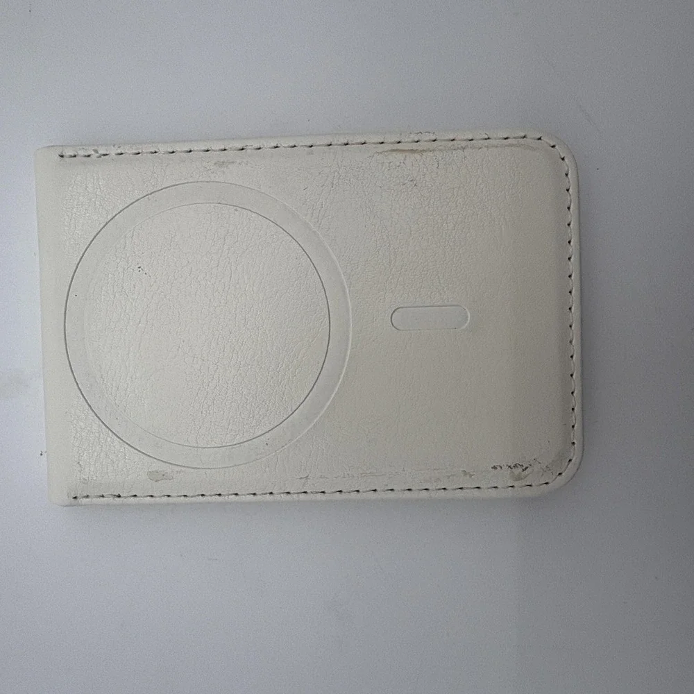 SKYEAGLE MagSafe Wallet Case Phone Card Holder Synthetic Leather White Slim